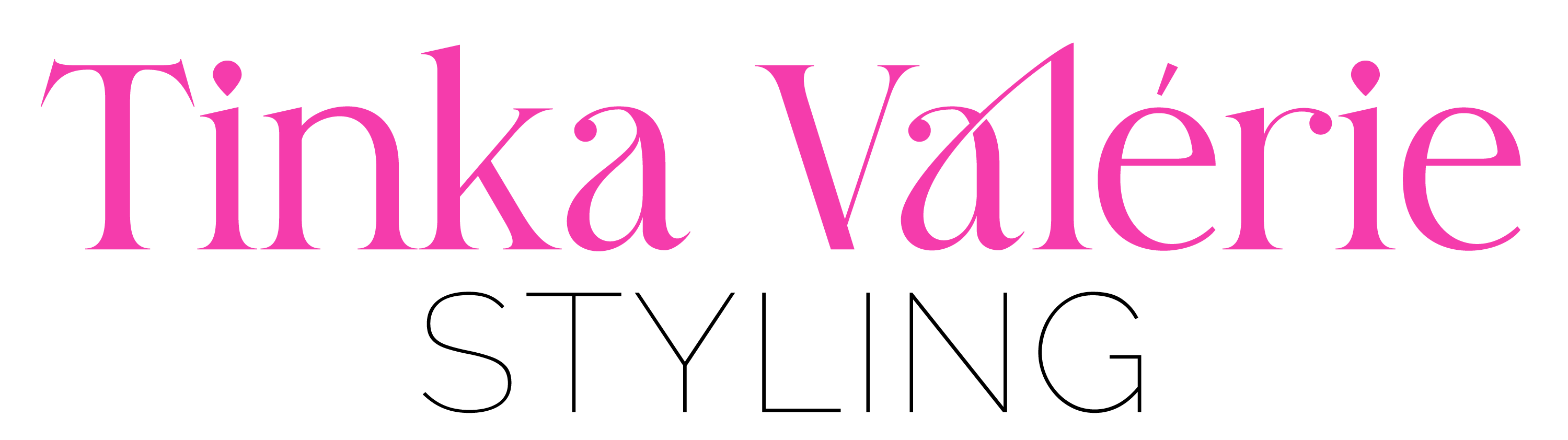 Logo in Pink und Schwarz von Tinka Valérie Stlying